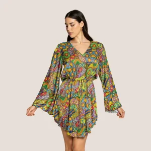 4Giveness Kaftano Caftano Scollo V Snake Skin Donna 125WCUCF5011